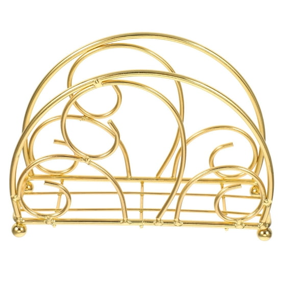WORGEOUS Flat Napkin Holder for Table with Weighted Arm Elegant Rustic Metal Modern Napkin Holder for Kitchen Countertops and Outdoor Tables
