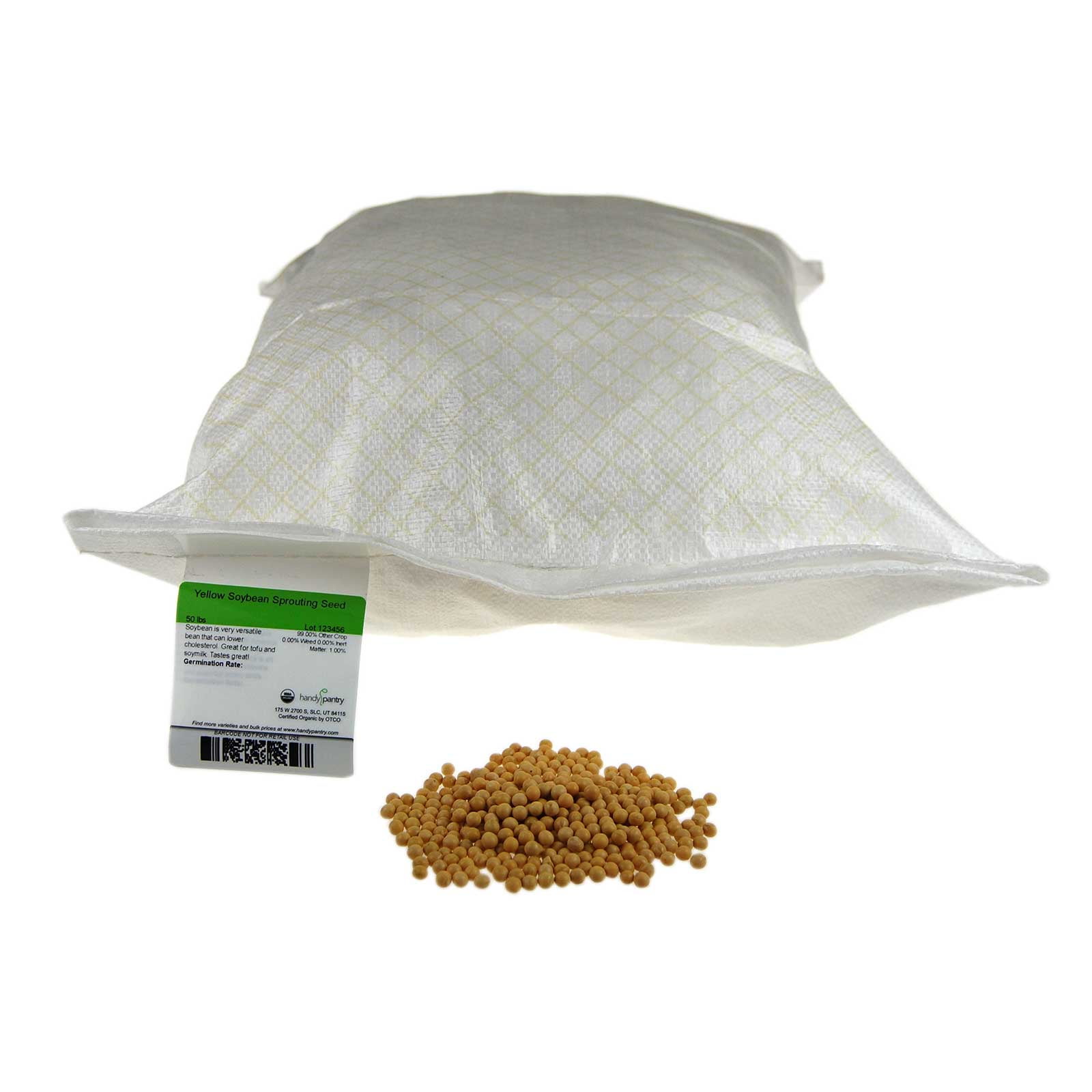 Soybean Seeds 50 Lbs Bulk Organic, NonGMO Sprouting Sprouts, Tofu, Food Storage, Crop