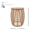 thumbnail image 2 of New Pacific Direct Iris Round Rattan End Table in Brown/Natural Honey, 2 of 5