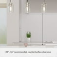 thumbnail image 6 of Hunter - Hartland 3-light Brushed Nickel, Large Cluster Light, Dimmable, Transitional Style, Linear Shaped, for Bedrooms, Dining, Living Rooms - 13068, 6 of 8
