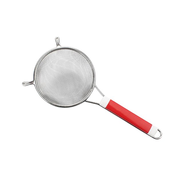 yuksok Stainless Steel Mesh Food Strainer Binaural Colander Anti-rust Accessory Kitchen 13cm