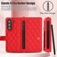 thumbnail image 3 of Dteck for Samsung Galaxy Z Fold 6 Wallet Case with S Pen Holder & Crossbody Lanyard Strap & Wrist Strip, Shockproof Stylish Protective Cover for Galaxy Z Fold 6,Red, 3 of 7