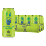 Gorilla Mind, Energy Drink - Citrus Rain (12 Drinks , 16 Fl Oz. Each)