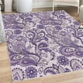 thumbnail image 1 of Paisley Decorative Rug, Ethnic Art Swirly Flowers Leaves Floral Pattern Bohemian Style Country Print, Quality Carpet for Bedroom Dorm and Living Room, 6 Sizes, Violet Pale Lilac, by Ambesonne, 1 of 1