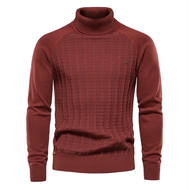 Gibobby Suéter para hombre Sueter Grueso para Hombre, Cómodo Moderno Elegante, Ideal para Invierno(Rojo,Chica)