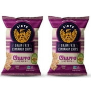 Siete Family Foods Churro Chips, Grain Free, Cinnamon Flavor, 5 oz. Bag - 2 Pack