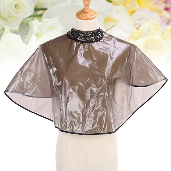 BESTOYARD 1Pc Soft Transparent Hair Cutting Cape Salon Barbers Cape Water Resistant for Hair Dye Perm Use