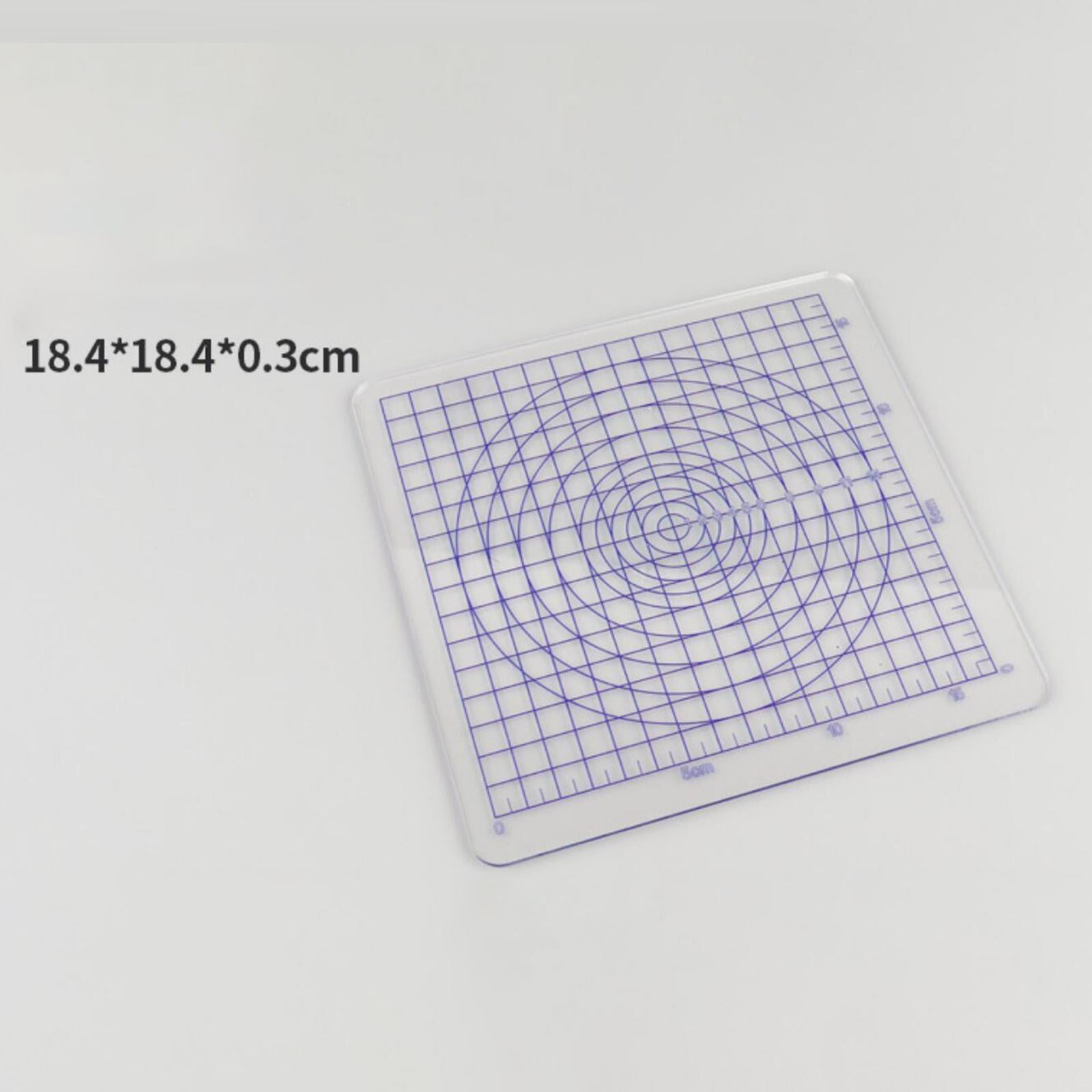 Milageto 3 Pieces U-Shaped Pressure Clay Acrylic Board Clay Pottery Sculpture with Grid