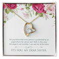 thumbnail image 4 of To Sister Protected by Angel Forever Necklace w Message Card, 4 of 20