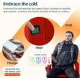 thumbnail image 3 of 6 Reclining Positions Waterproof 600D Portable Outdoor Chair with Pockets and Carry StrapsRed Heated Reclining Stadium Seat for Bleachers with Back Support, 3 of 7