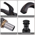 thumbnail image 5 of Wowow Oil Rubbed Bronze Single Hole 1-Handle Bathroom Sink Faucet with Drain and Deck Plate, 5 of 8