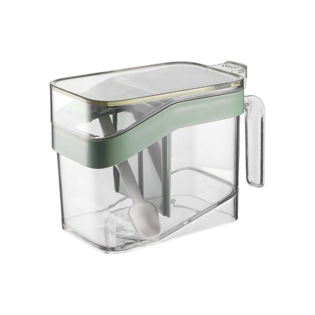 BAOPAI Household Automatic Dropping Seasoning Box with Integrated Partition Storage Transparent Visual Window and Insect Proof Sealing for Convenient Cooking