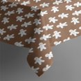 thumbnail image 3 of Brown Christmas Gingerbread Pattern Rectangle Tablecloth 60"x84",Waterproof Polyester Rectangle Table Cloth, Wipeable Spillproof Polyester Tablecloth for Dining, Camping, Indoor and Outdoor, 3 of 5
