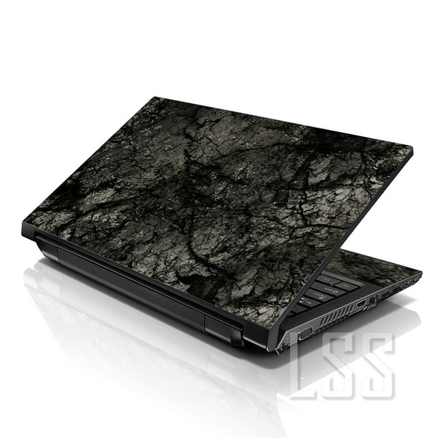 LSS Laptop Skin Sticker Decal Cover Black Ground Fits 17" to 19" Laptops