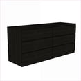 thumbnail image 2 of Dressers, Asteria 6-Drawer Double Dresser with Metal Handles | 60.4” Wide | Black | Particle Board, 2 of 6