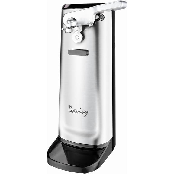 Davivy Electric Can Opener - Stainless Steel Tall Automatic Can Opener with Knife Sharpener and Bottle Opener, Efficient and Safe for Home Use, Saves Time