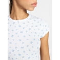 thumbnail image 4 of No Boundaries Cotton Stretch Drop Needle Baby Tee, Women's XS-XXXL, 4 of 5