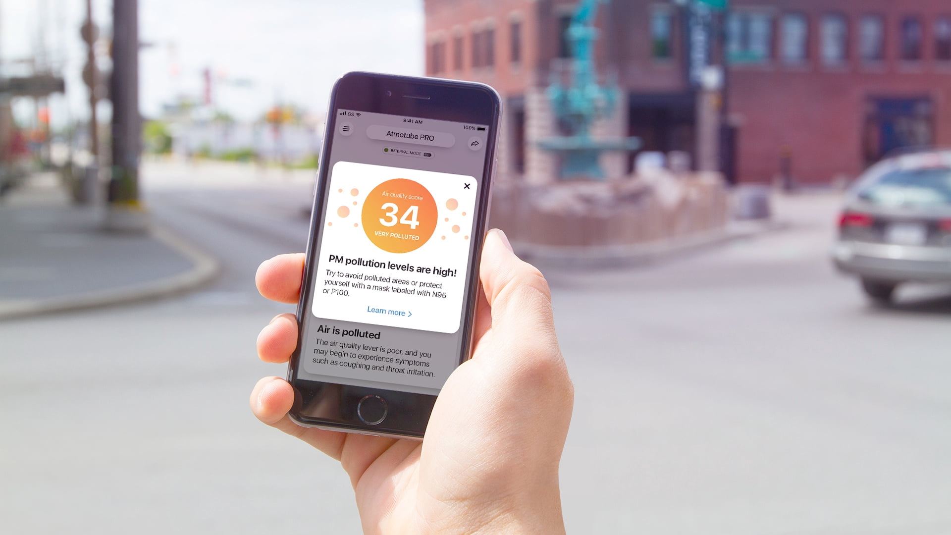 Atmotube Pro Wearable Portable Air Quality Monitor and Tracker for Temperature and Humidity