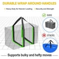 thumbnail image 6 of VENO 10 Pack XL Heavy Duty Foldable College Packing Moving Storage Zipper Bag W/ Reinforced Structure Alternative to Moving Box (Dark Gray), 6 of 8