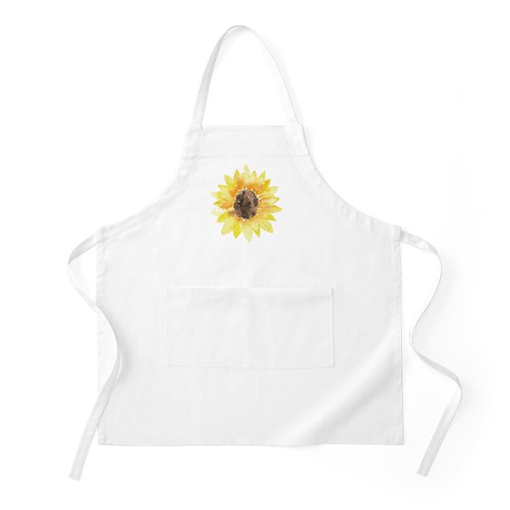 CafePress - Cute Yellow Sunflower - Kitchen Apron with Pockets, Grilling Apron, Baking Apron