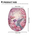 thumbnail image 5 of ZIATUBLE Hummingbird Toilet Lids Covers Cherry Blossom Toilet Cover Protector Universal Toilet Lid Covers for Bathroom Round Decorative Covers Toilet Protector Cover Home Decor, 5 of 6