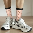 thumbnail image 6 of Yiaed orange carrot on a gingham Print Great elasticity Crew Socks Sports socks for Men and Women, 6 of 6