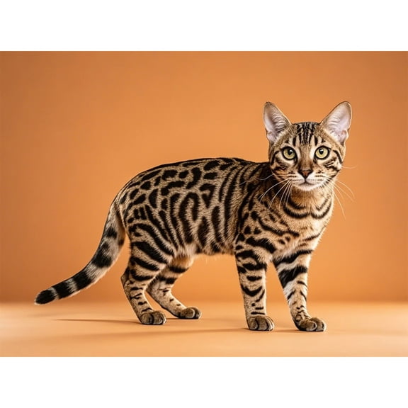 Bengal Cat Kitten Diamond Art 5D Diamond Painting DIY Kits Full Round Drill Rhinestones by Number Mosaic Arts and Crafts for Living Room Home Wall Decor 12x16 inch / 30x40cm