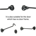 thumbnail image 6 of 6 Inch Cabin Hook Stainless Steel Eye Hook Latch w Screws for Door Cupboard Shed Gate Window Black, 6 of 7