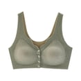 thumbnail image 3 of Comfortable Front-Button Bras for Everyday Leisure with Breathable Design and Everyday for Senior, Green, XXXXL, 3 of 3