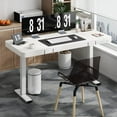 thumbnail image 5 of Homall 55x24"Electric Height Adjustable Standing Desk with Drawer and Charging Ports, Ergonomic Office&Home Computer Desk, White, 5 of 7