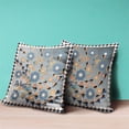 thumbnail image 3 of Glory of Flowers Peacock Throw Pillow with Removable Cover in Gray Orange White 20x20, 3 of 7