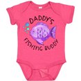 thumbnail image 3 of Inktastic Daddy's Fishing Buddy with Cute Purple Fish Boys or Girls Baby Bodysuit, 3 of 5