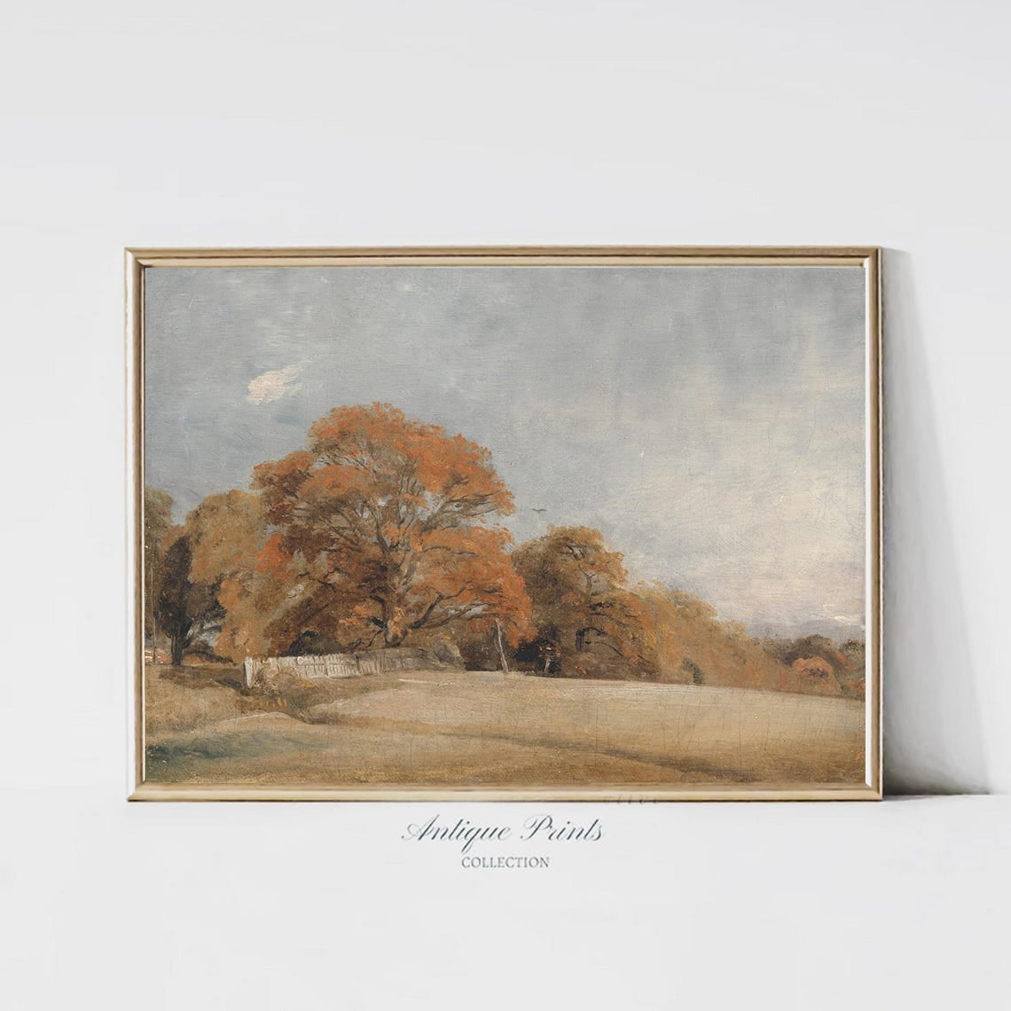 Autumn Landscape Wall Art Print Vintage Fall Forest Countryside Rustic Farmhouse Seasonal Living Room And Home Decor