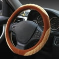 thumbnail image 2 of Chmadoxn Steering Wheel Cover, Plush Steering Wheel Cover Crystal Velvet Flat Bottom Round Universal Handlebar Cover, 2 of 3