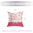 thumbnail image 4 of Happy Mother Day Throw Pillow Covers,Mother's Day Pink Carnations with Ribbon Cushion Cover Digital Blended Hidden Zipperl Decorative Pillowcases for Hair Skin Square 20X20 in 2 Pcs, 4 of 6