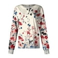 thumbnail image 2 of SAATLERI Women’s Scrub Jackets Long Sleeve Snap Front Floral Print Nursing Uniform Lightweight Stretch Medical Scrubs with Pockets, 2 of 4