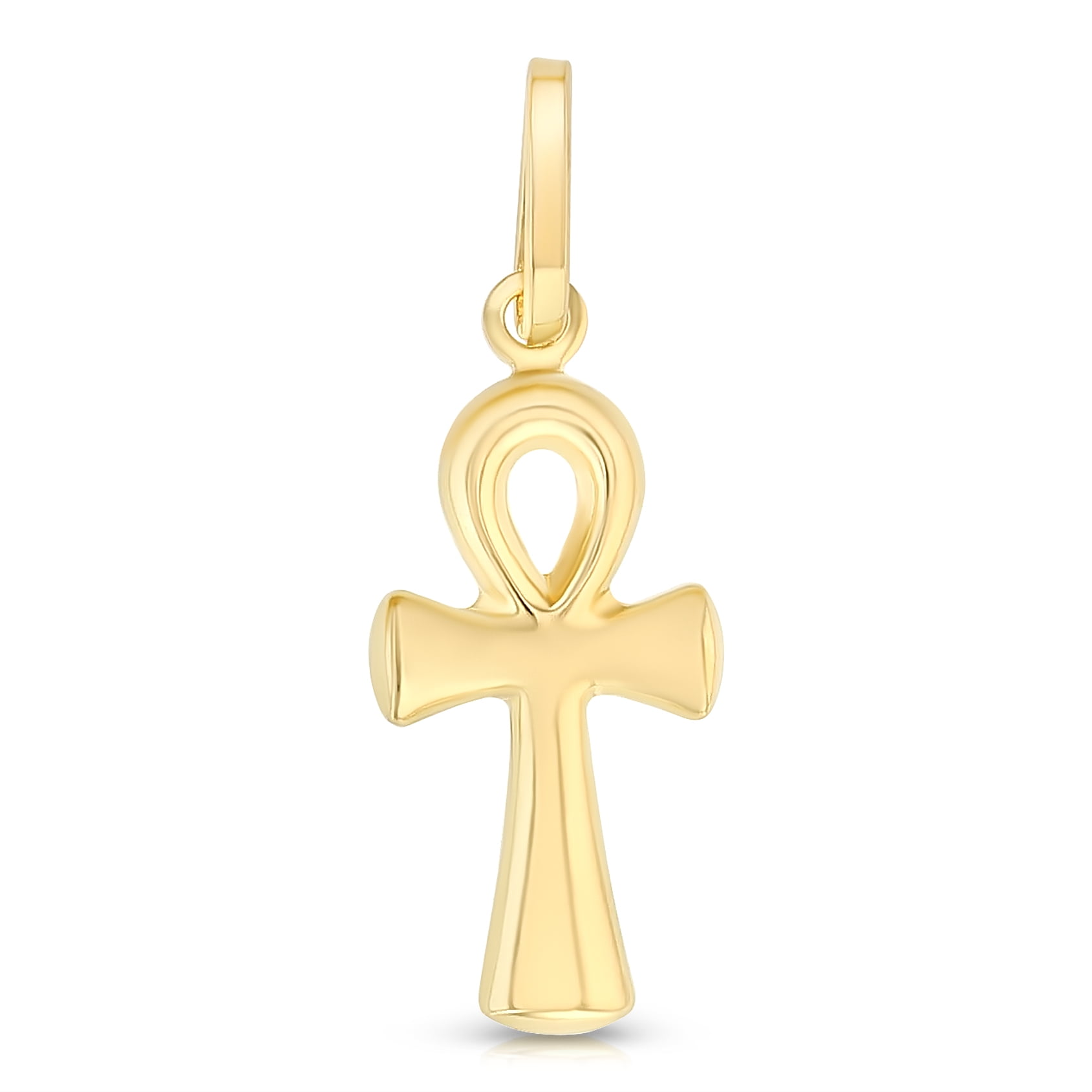 14k gold tiny Egyptian Ankh Cross Charm Pendant DIY
