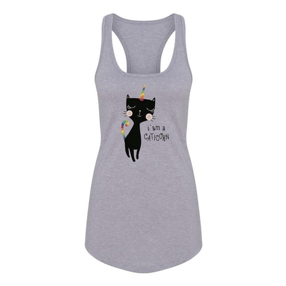I Am A Caticorn Racerback Tank Women -Image by Shutterstock, Female Medium