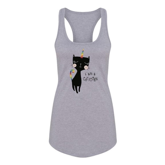 I Am A Caticorn Racerback Tank Women -Image by Shutterstock, Female x-Large