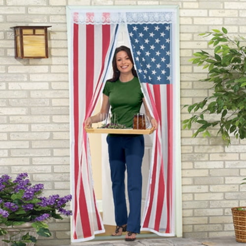 American Flag Printed Mesh Screen Door