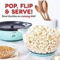 thumbnail image 3 of Dash SmartStore? Deluxe Stirring Popcorn Maker, Hot Oil Electric Popcorn Machine with Large Lid for Serving Bowl and Convenient Storage, 24 Cups - Aqua, 3 of 5