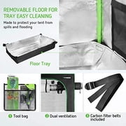 VIVOSUN D325 2-in-1 3x2 Grow Tent, 36x24x53 High Reflective Mylar with Multi-Chamber and Floor Tray for Hydroponic Indoor Plant