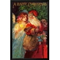 thumbnail image 2 of Happy Christmas, Framed Art Print Wall Art by Vintage Apple Collection Sold by Art.Com, 2 of 5