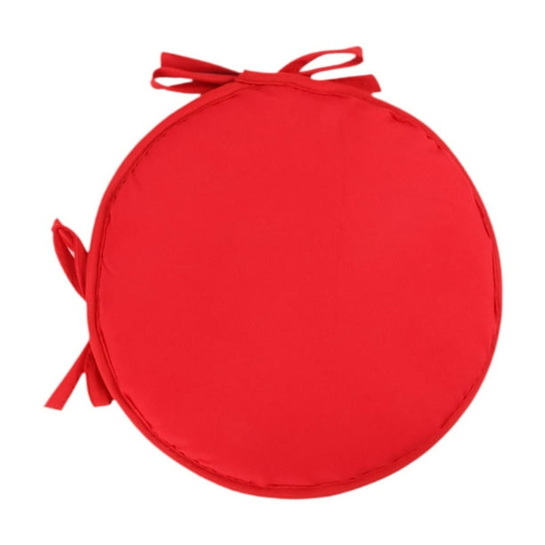 Cojín redondo para silla de patio, suave y grueso, para asiento de silla de comedor Rojo 30 cm