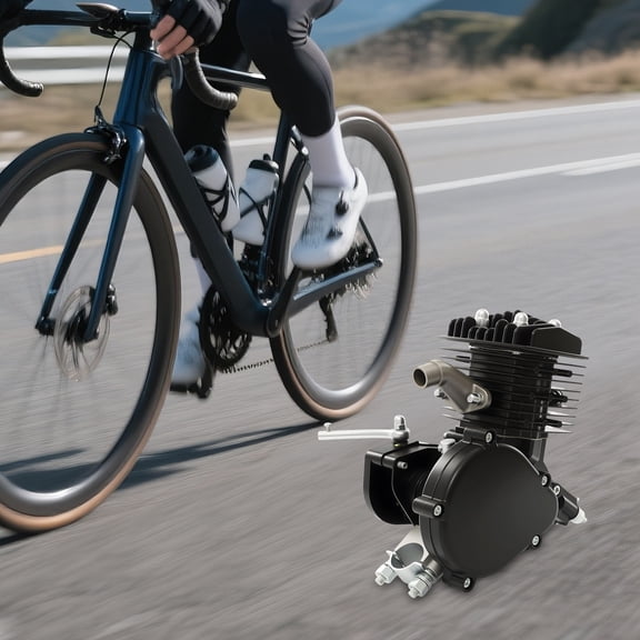 Miumaeov 80cc 2 Stroke Bike Engine, Gas Engine Motor for Motorized Bicycle Motorcycle Pocket Cars, Single Cylinder Gasoline Petrol Bicycle Motor Air-Cooled System Pull Start Engine