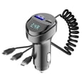 thumbnail image 3 of Oliegs Heated Blanket New Car Charger Three In One Retractable Charging Fast Charging With Voltage Display Car Functional Car For Outdoor Use Chocolate, 3 of 5