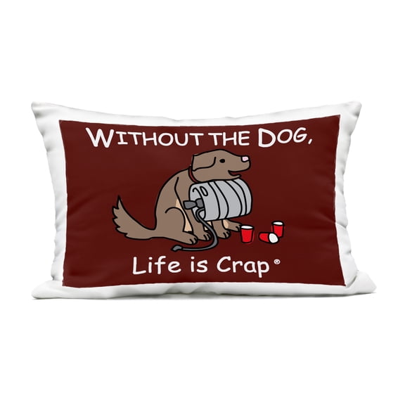 Stupell Industries Funny Dog & Keg Design by LIC Outdoor Printed Pillow