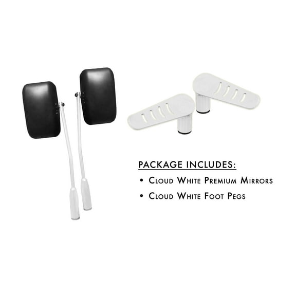 Steinjäger Exterior Accessories Wrangler JK 2007-2018 Mirror and Foot Peg Kit Cloud White