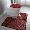 thumbnail image 5 of JeashCHAT 3 Piece Bathroom Rug Set - Bathroom Carpet, U-Shaped Contour Toilet Rug, Toilet Lid Cover - Super Soft Anti Slip Toilet Bath Mat Set, 5 of 6