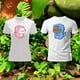 thumbnail image 3 of Playeras En Duo De Bubu y Dudu Disfrazados De Dinosaurios Color Blanco Talla Chica Marca Emil SaEs, 3 of 4